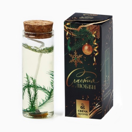 New Year's candle interior in the Kobe "New Year: spruce branch", 8.5 x 2.9 cm-1