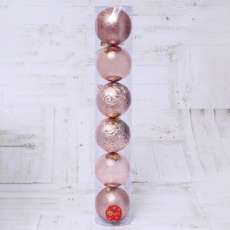 Set of balls plastic D-10 cm, 6 pcs "Amal"-1