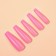 Patch nails, 24 pcs, ballerina shape, pale pink color