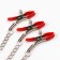 BDSM Assessoir Okpoki, clamps for nipples and clitoris, metal, red
