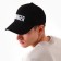 Men's cap with Danger ribbon, black color, rr 56