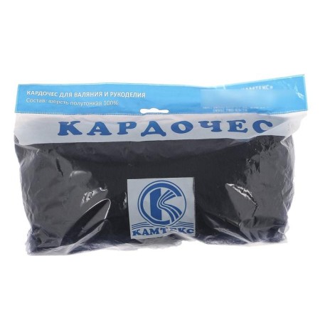 Fasting wool "cardoches" 100% half -toned wool 100g (173 blue)-3