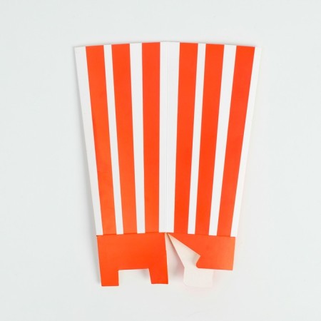 Popcorn packaging, red stripes, 6.5 x 8.7 x 17.4 cm-2