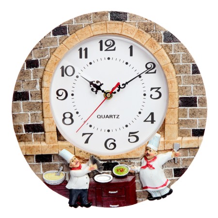 Wall clock, series: kitchen, "groan", smooth move, d-20 cm-1