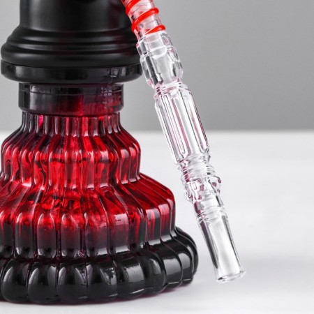 Hookah "Taishet", small, mine crystal, 27 cm, d bowl-5 cm, red-4
