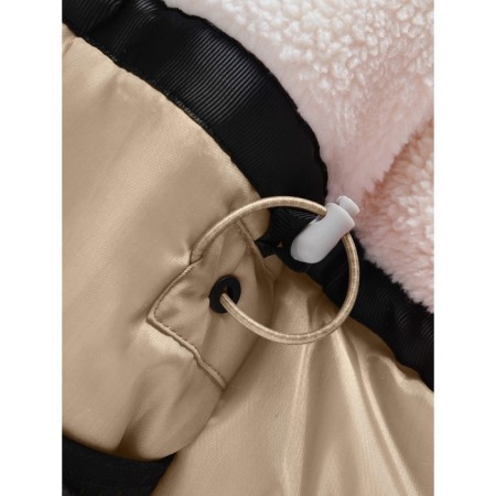 Winter park for a girl, height 164 cm, beige color-10