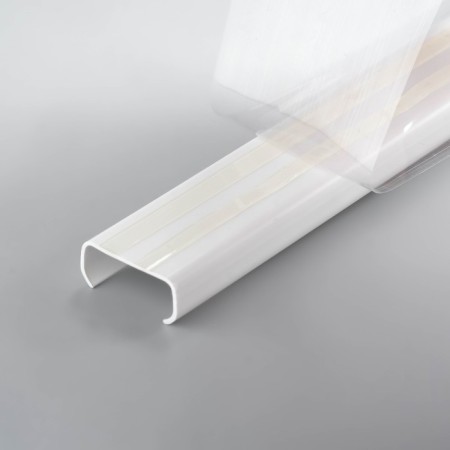 Cable-channel 22x10mm 2.2m "decoration" with a glue base, 001-g white glossy-2