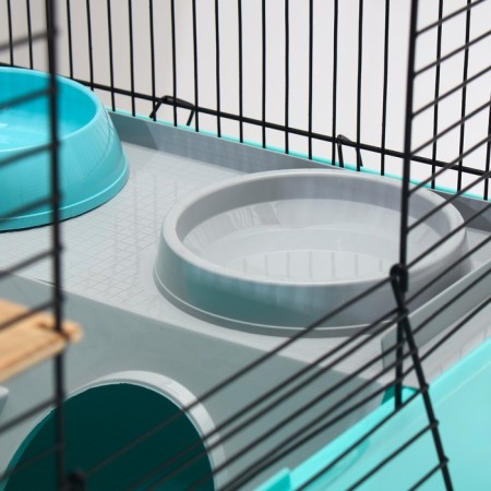 Cage for chinchilla "Pijon" No. 19, collapsible, 58 x 40 x 49, turquoise-9