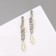 Earrings with pearls "spikelet" drop, color mix