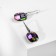 Earrings with rhinestones "Illusion" oval, color mix
