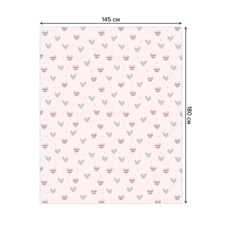 The tablecloth "Heart in strip", rectangular, oxford, size 145x180 cm-1