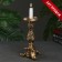 Flower candlestick, gold 13x13x28 cm, for a candle d = 2 cm