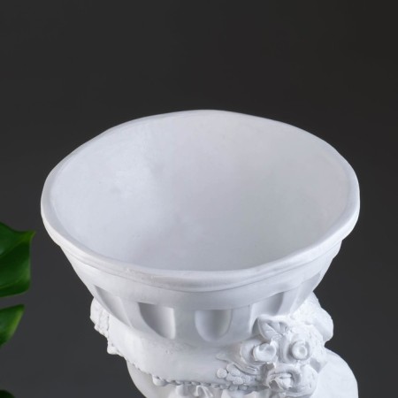 Figure pot "Angel with roses", white, 1.8 l/ 24x27x70cm-5