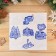 A set of stickers on the windows "New Year" winter landscapes, 24 x 37 cm