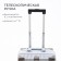 Small suitcase 20 ", lightning department, 2 code locks, 4 wheels, hook, silver color