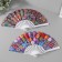 Fan plastic, textiles "Eastern ornament" MIX 23 cm