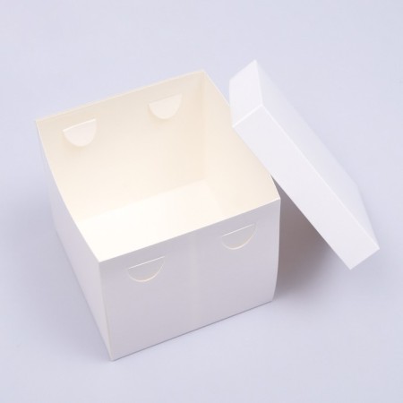 The box is folding, the lid is, white, 15 x 15 x 15 cm-2
