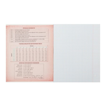 Substantial notebook calligrata "photo", 48 sheets in the cage of algebra, with reference material, cover coated cardboard, offset block-1