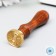 Printing for wax with a wooden handle "Zodiac - Pisces" 9x2.5x2.5 cm
