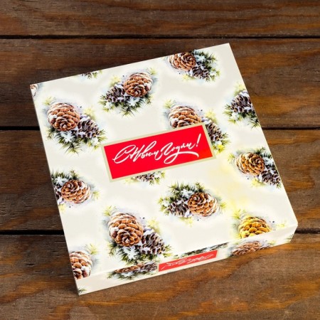 Box for 8 sweets + chocolate, with a window, "cones", 17.7 x 17.85 x 3.85 cm-2