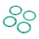 Set of gaskets "Suprimplast", 1 1/2 ", 54 x 42 mm, h = 2 mm, non -absorbest paronyte, 4 pcs.