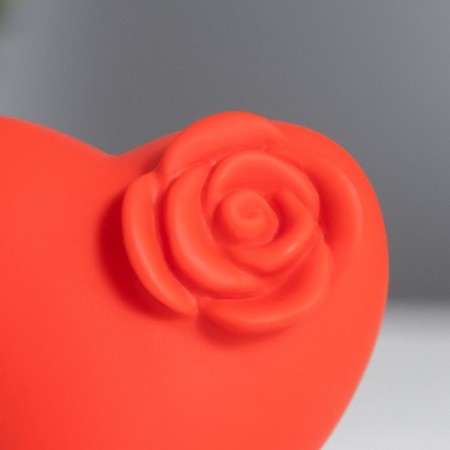 Nightlight heart with a flower LED red 3.2x6x6.5 cm-3