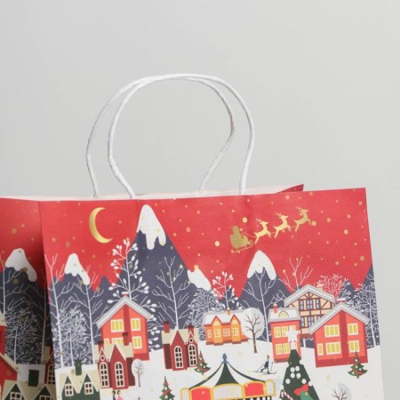 Package Gift Crafts "Festive Town", 28 x 32 x 15 cm, New Year-2