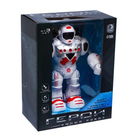 The Hero robot, light and sound effects, works from batteries, red color-6