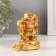 NECSK Polystone Gold "Hothey on a bag with a staff" 4.5x6.6x9.5 cm