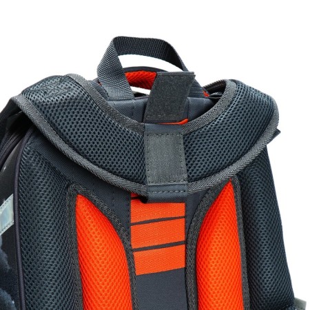 School backpack 38 x 30 x 16 cm, ergonomic back, Stavia "Martian cat", gray-8