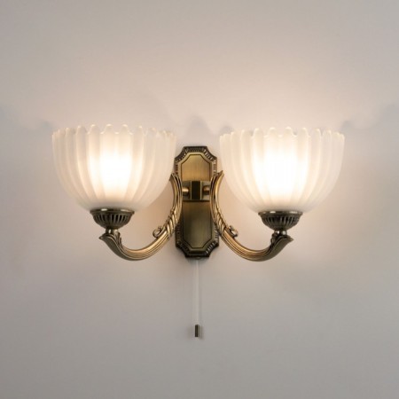 Sconces Citilux "Seville" CL414323, 39x16.5 cm, 2x75W, E27, brown color-1