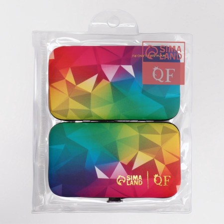 Set of manicure "rainbow", 7 items, in a case, multi -colored-6
