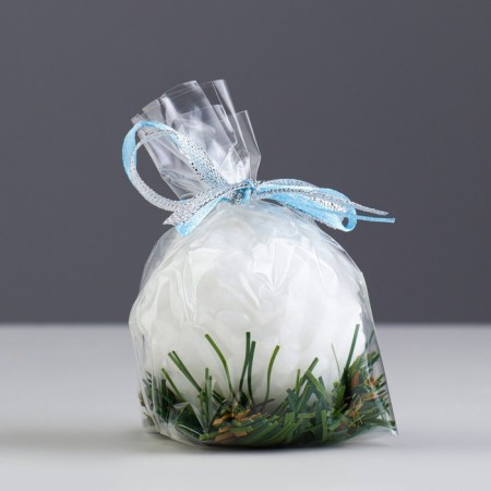 New Year's candle "Snowball on the Christmas tree"-1