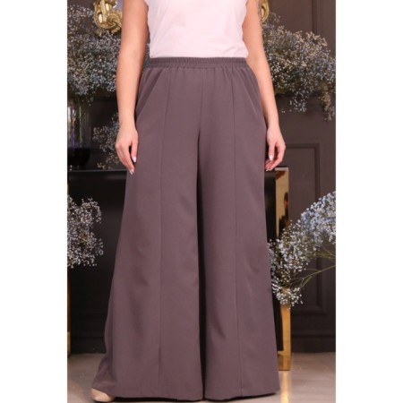 Female trousers, size 52, gray color-9