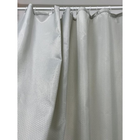 Bath curtains with Joy Home rings "Jacquard Stars", 180x200 cm, gray-2
