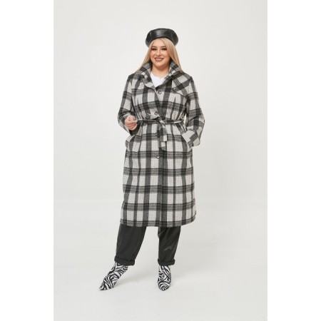 Female coat, size 64, gray color-4
