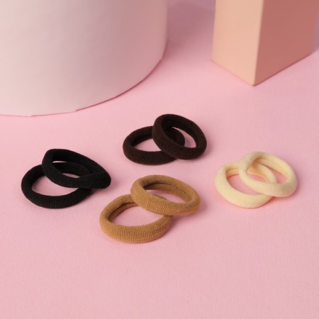 Hair elastic band "Mahrushka Sport" (set 100 pcs) 2.5 cm, brown tones-1