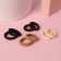 Hair elastic band "Mahrushka Sport" (set 100 pcs) 2.5 cm, brown tones