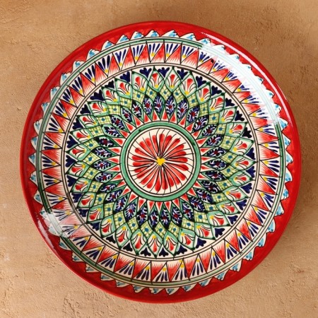 Largan Rishtan ceramics "Patterns", 32 cm, red-1