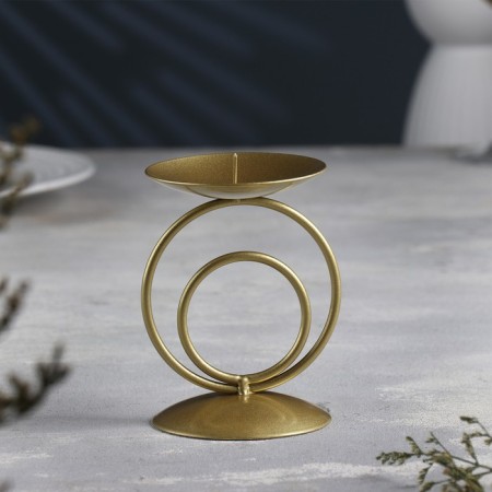 Sunset "Sunset" Metal for one candle, 8.3x11 cm, gold-1