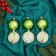 Set of balls plastic D-6 cm, 12 pcs "Agnet" waves, white-green