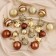Set of jewelry plastic 21 pcs "Serpentine" coffee gold
