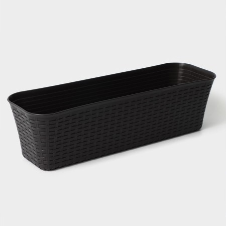 Balcony box "Rotang", 57.5 cm, 12 l, brown color
