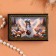 Casket "Angel with a watering can", black, 6 × 9 cm, lacquer miniature