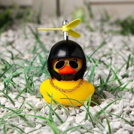 Duck with propeller, yellow color, eight