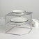 Dishes stand, 2 tiers, 25 × 25 × 20 cm, chromium color