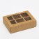 Box for 6 sweets with a window, craft, 13.7 x 9.85 x 3.85 cm