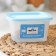 Food container Ricco, 230 ml, 9.6 × 9.6 × 5.2 cm, square, transparent color, blue cover