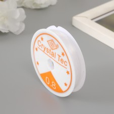 Silicone thread 0.8 mm, 5 m, white