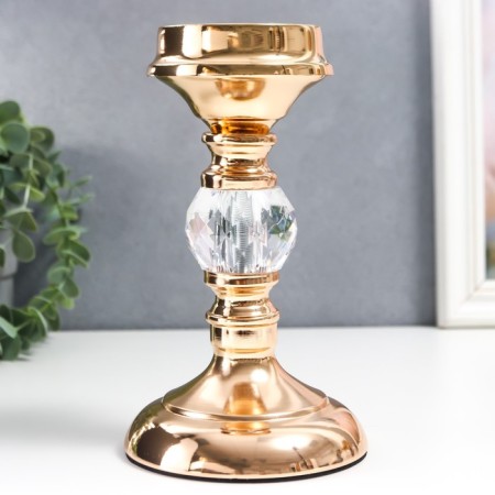 Summary Metal for 1 candle "Classic - transparent ball" gold 19x11x11 cm-2